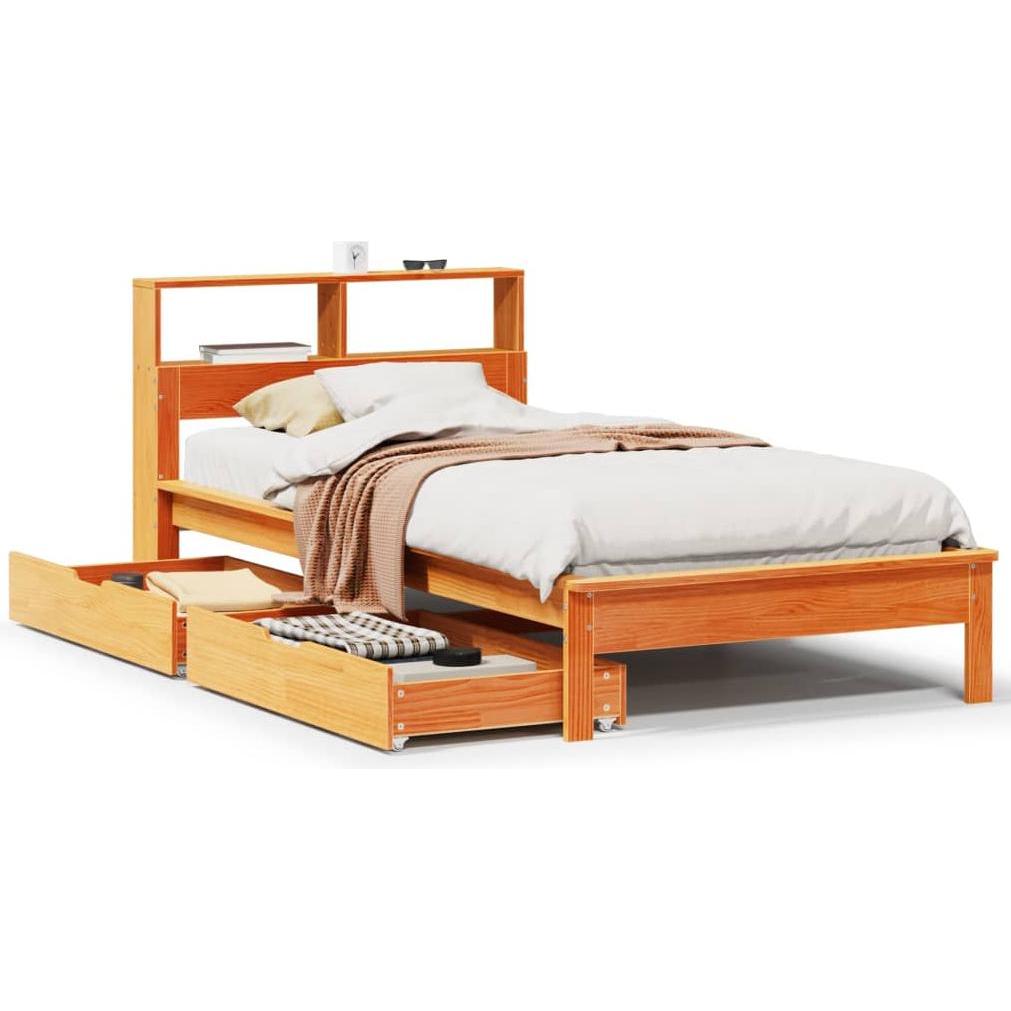 VidaXL, Bett, Bett mit Regal ohne Matratze (75 x 190 cm)