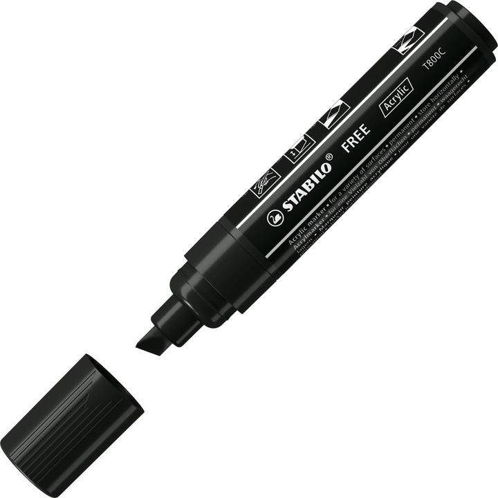 Actual product image STABILO Acrylic marker Free Acrylic Mix Black, 3-pack (3x)