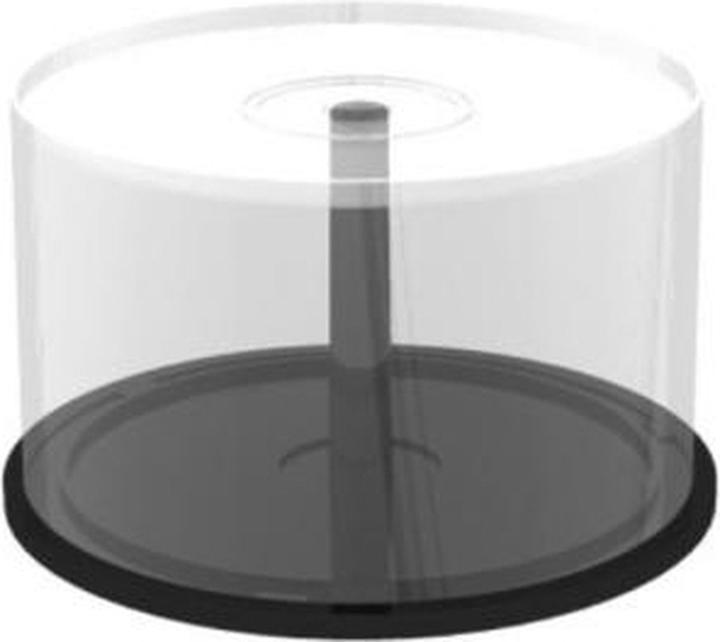 MediaRange Spoel voor 25 dics tranparent met zwarte bo