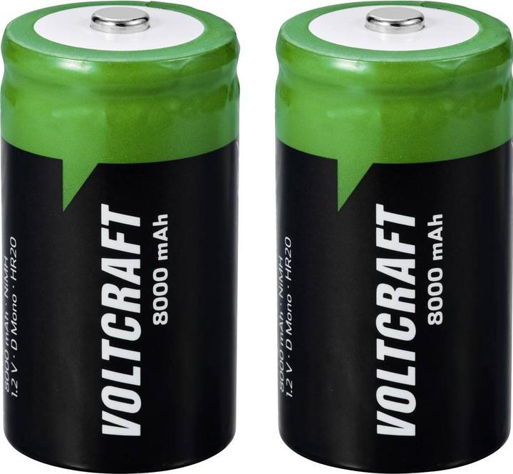 Voltcraft VC-16026035 Mono (D)-Akku NiMH 8000 mAh 1.2 V 2 St. (2 Stk., 8000 mAh)