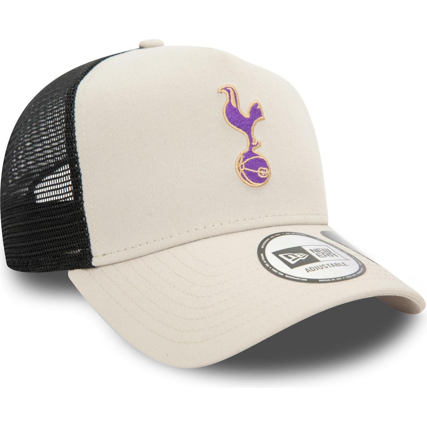 Thumbnail - New Era, Herren, Cap, A-Frame Mesh Trucker Cap - Tottenham Hotspur stone, Beige