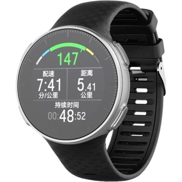 Strap-it Silikonarmband (Silikon, Vantage V), Uhrenarmband, Schwarz