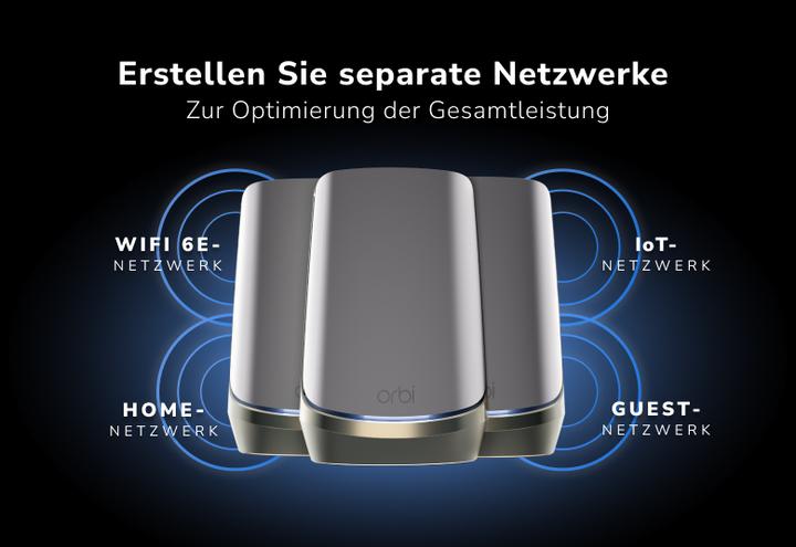 Immagine prodotto Netgear ORBI RBKE963-100EUS, AX11000, Quad-band WiFi 6E Mesh System