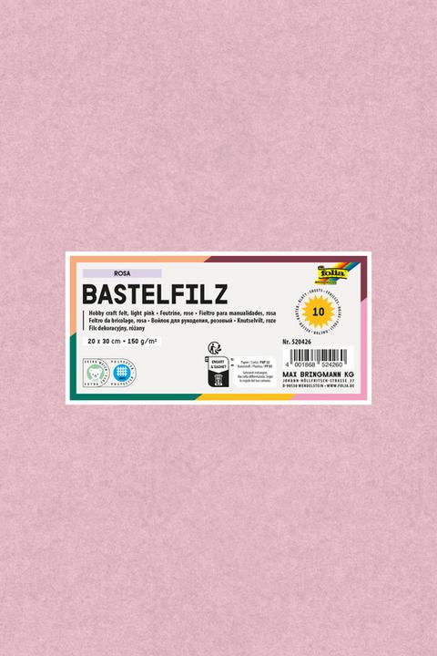 Produktbild Folia Bastelfilz, (B)200 x (H)300 mm, 150 g/qm, rosa