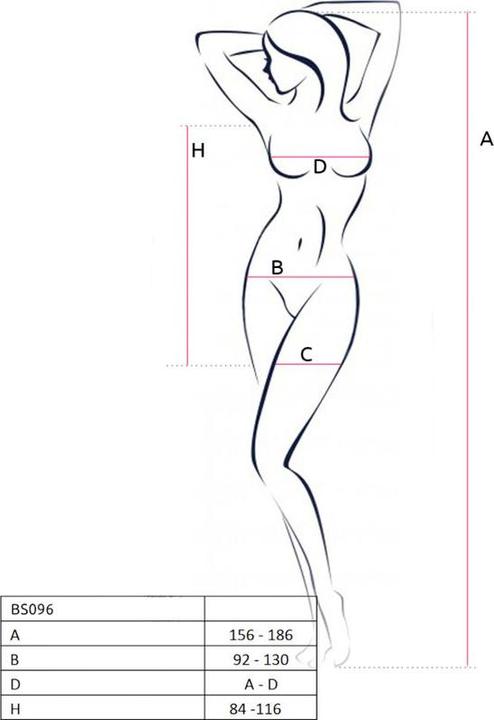 Actual product image Passion Bs096 Bodystocking Negro Talla Unica (One size)