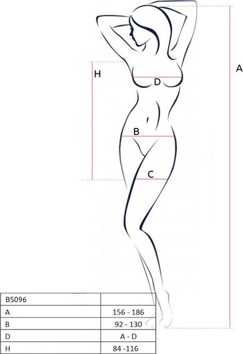 Immagine prodotto Passion Bs096 Bodystocking Negro Talla Unica (Taglia unica)