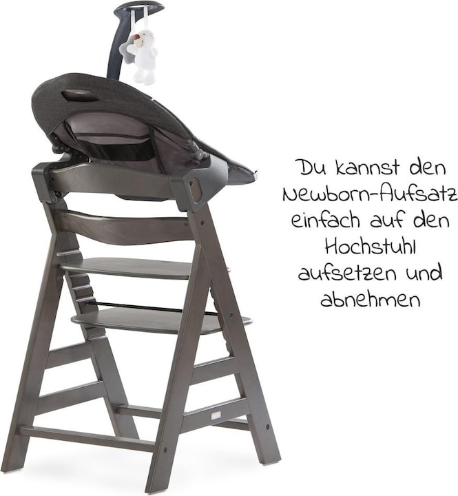 Produktbild Hauck Hochstühle Alpha Charcoal Selectline Newborn Set Deluxe - 4-tlg. (Hochstuhl)