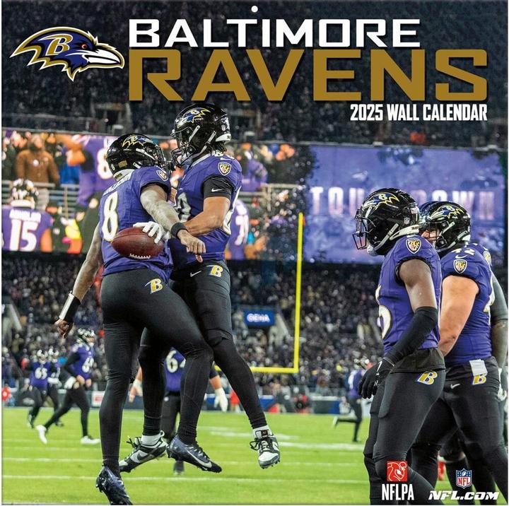 Image du produit NFL - Baltimore Ravens - Calendrier mural de l'équipe 30,5 x 30,5 cm 2025 (30,5 x 30,5 cm)