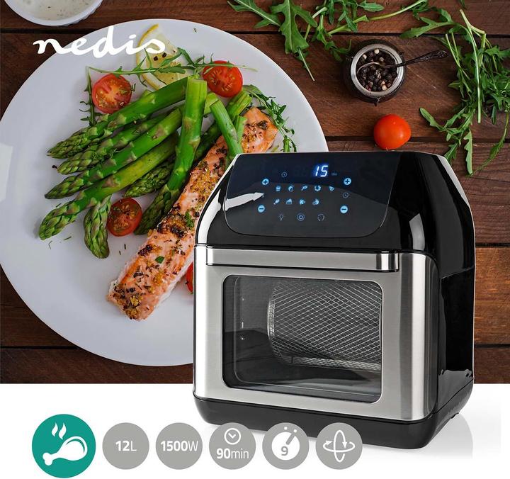 Produktbild Nedis Heissluft Friteuse 12 l Timer: 60 min Digital Schwarz