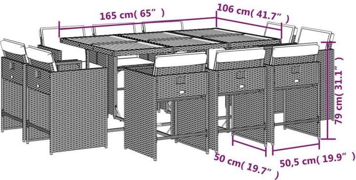 Produktbild vidaXL Garten Essgruppe