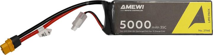 Actual product image Amewi LiPo Akku 2S 7,4V 5000mAh 35C XT60 (5000 mAh, 7.40 V)