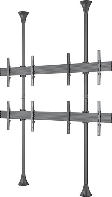 Multibrackets Displayhalterung, 65 Zoll, Schwarz, Stahl und (Mounting- / Adapterplates)