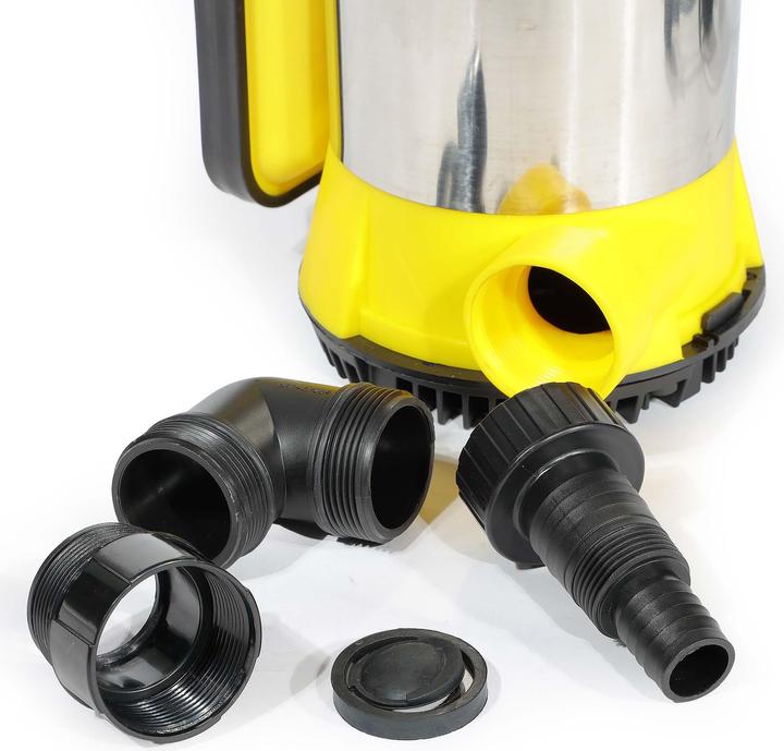 Actual product image Wiltec 3in1 flat suction pump 1100W dirty water pump 18000l/h submersible pump (Sewage pump)