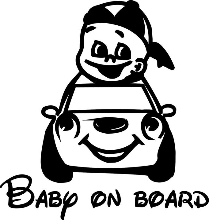 BeFox Baby car sticker Driver - Black