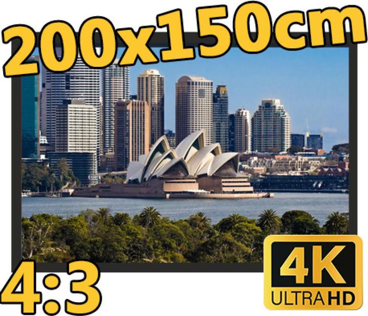 Berling Rahmen-Leinwand, 4:3, 100" (200x150cm), Premium-Linie, (100", 4:3)