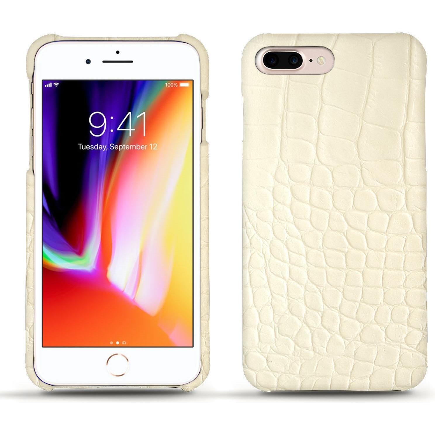 Noreve Lederschutzhülle (Apple iPhone 8 Plus), Smartphone Hülle, Weiss