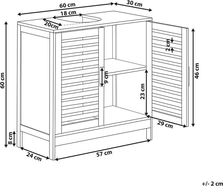 Actual product image Beliani Missoula (60 x 30 x 60 cm)