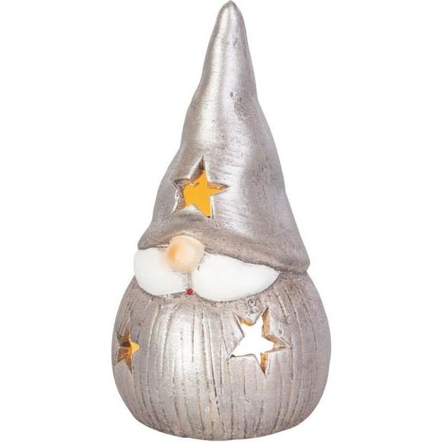 Thumbnail - MICA Living, Windlicht, Windlicht - Wichtel - silber - ca. 9 x 8,5 x 16,5 cm