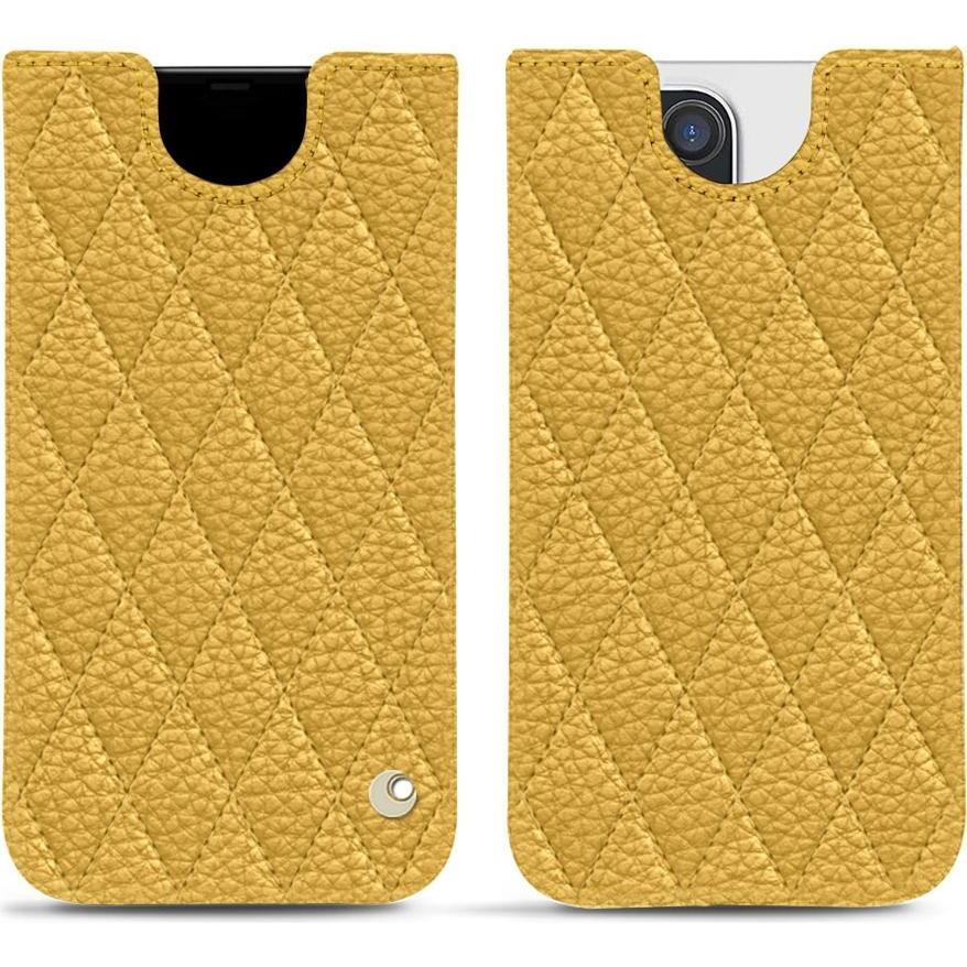 Noreve Lederschutzhülle (Apple iPhone 12 Pro), Smartphone Hülle, Orange