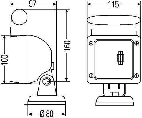 Image du produit Hella Projecteur de travail halogène pour CASE