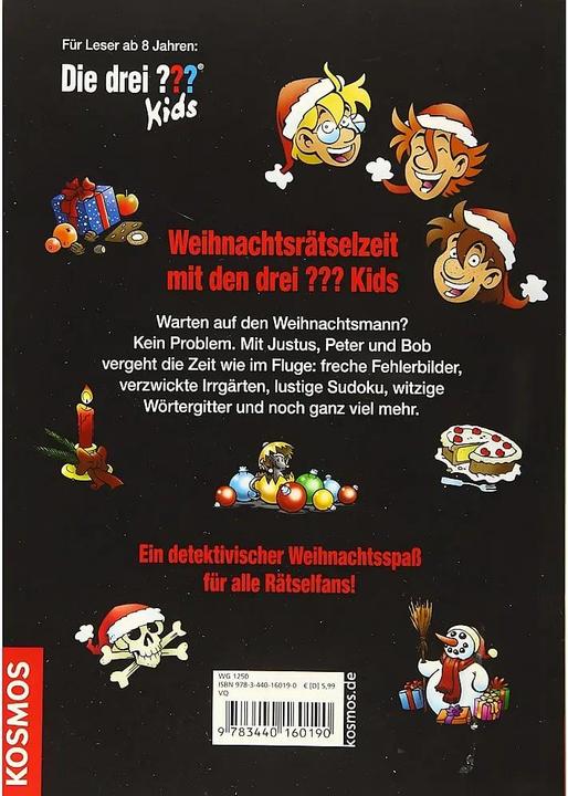 Produktbild Kosmos Weihnachtsrätselbuch (Deutsch, Boris Pfeiffer, Ulf Blanck, 2018)