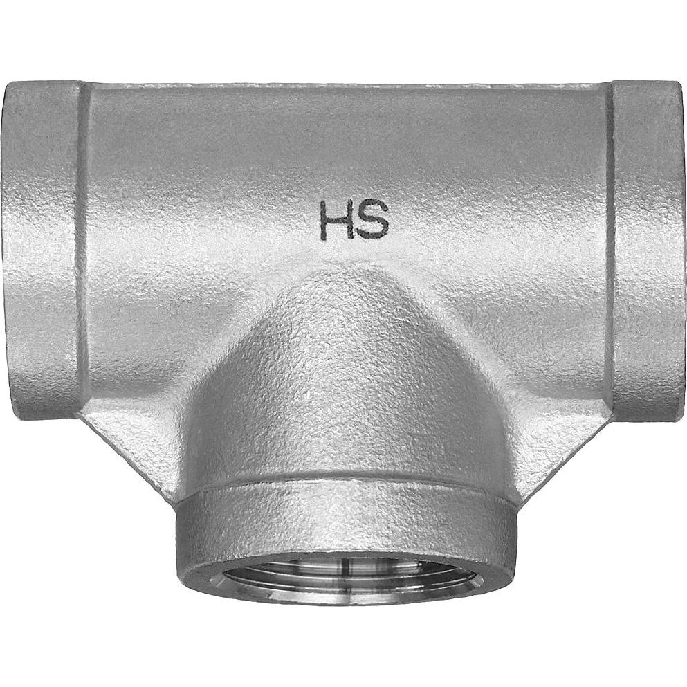 Hermann schmidt, Rohrverbindungstechnik, HS Edelstahl-T-Stück 130 90Grad, IG/IG, egal, 1 (T-Verbindung)