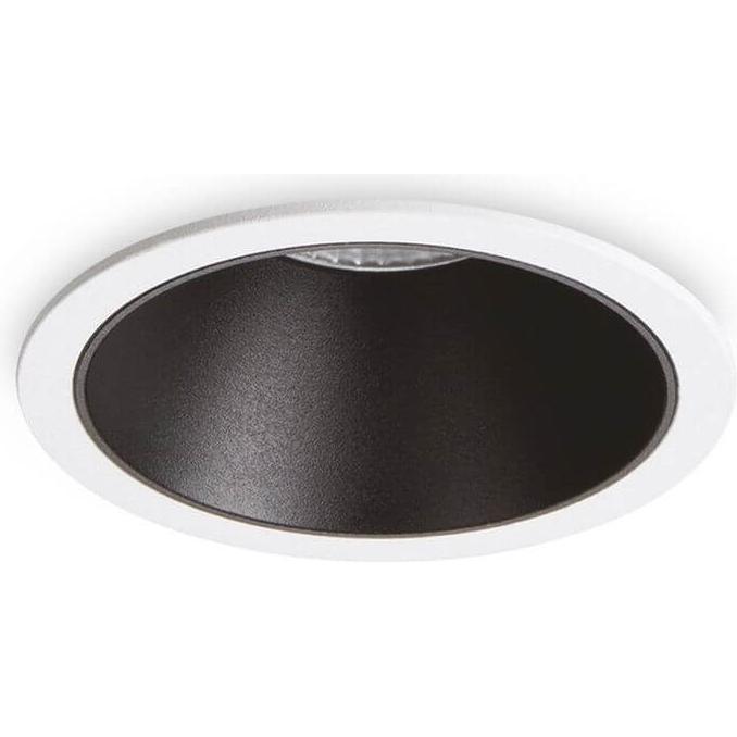 Ideal lux, Wandleuchte + Deckenleuchte, GAME LED Einbauleuchte 11W ⌀85mm Weissschwarzschwarz warmweiss 192277 (1100 lm)