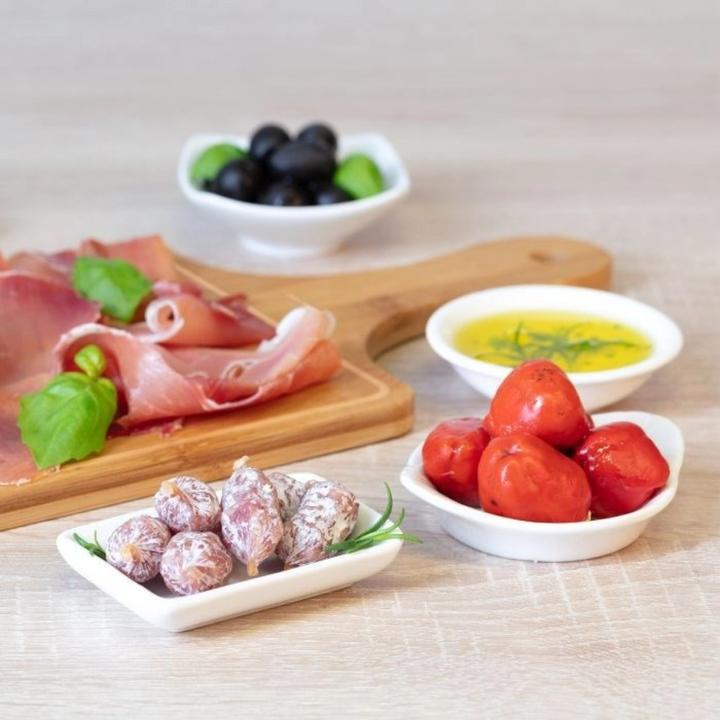Actual product image Westmark 4 ceramic bowls Tapas and Friends, rectangular, 7.8x5x, 4 s