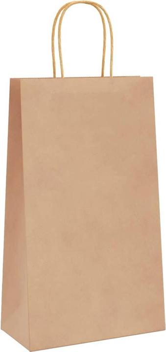Produktbild VidaXL Kraftpapiertüten 250 Stk. mit Henkel Braun 54x15x49 cm Papiertüte (Geschenktüte, 250 x)