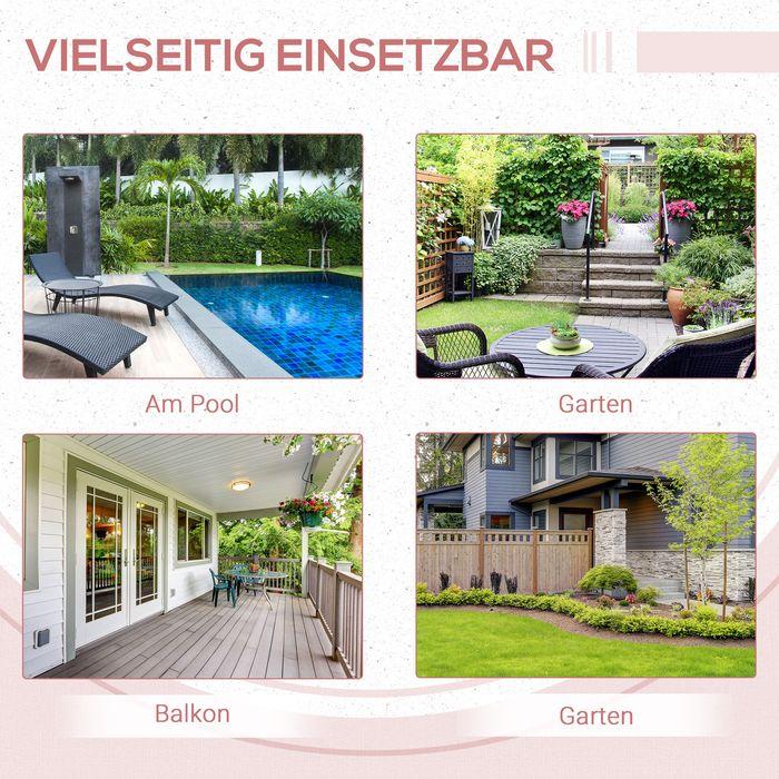 Produktbild Swisshandel24 Polyrattan Beistelltisch Gartentisch klappbar Couchtisch Gartenmöbel Balkontisch Falttisch Metall Na