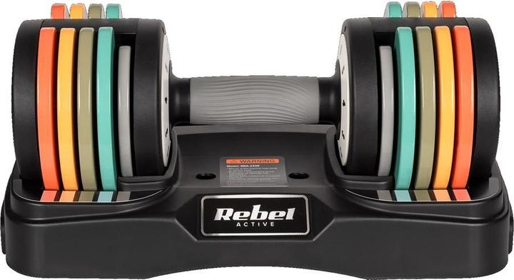 Produktbild Rebel Active Hantle żeliwne regulowane automatycznie, zestaw 2x10 kg, skok co 1kg, ACTIVE