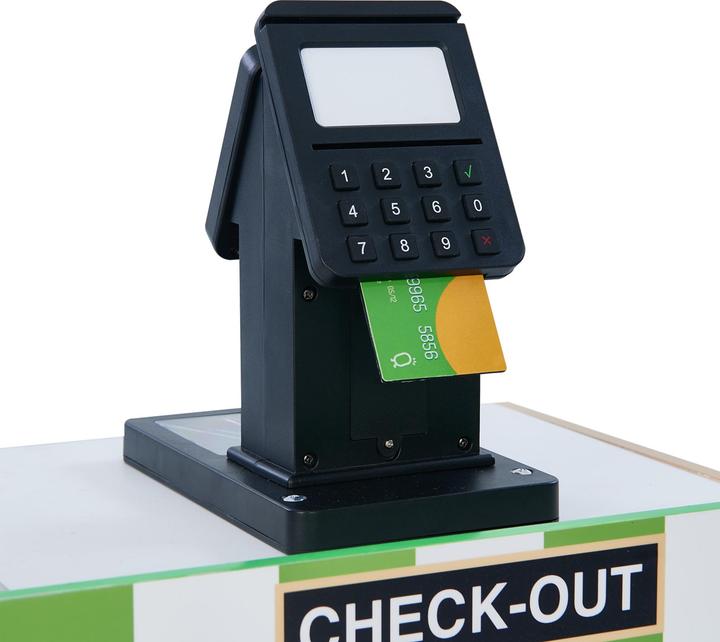 Produktbild Teamson Kids Spielkasse Austin fr Kinder Interaktive Kasse mit 26 Zubehrteilen aus Holz Grn/Wei