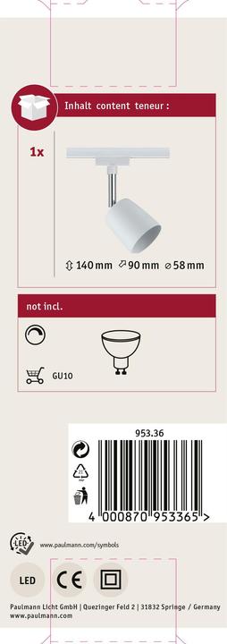 Actual product image Paulmann URail Cover (3200 lm, GU10)