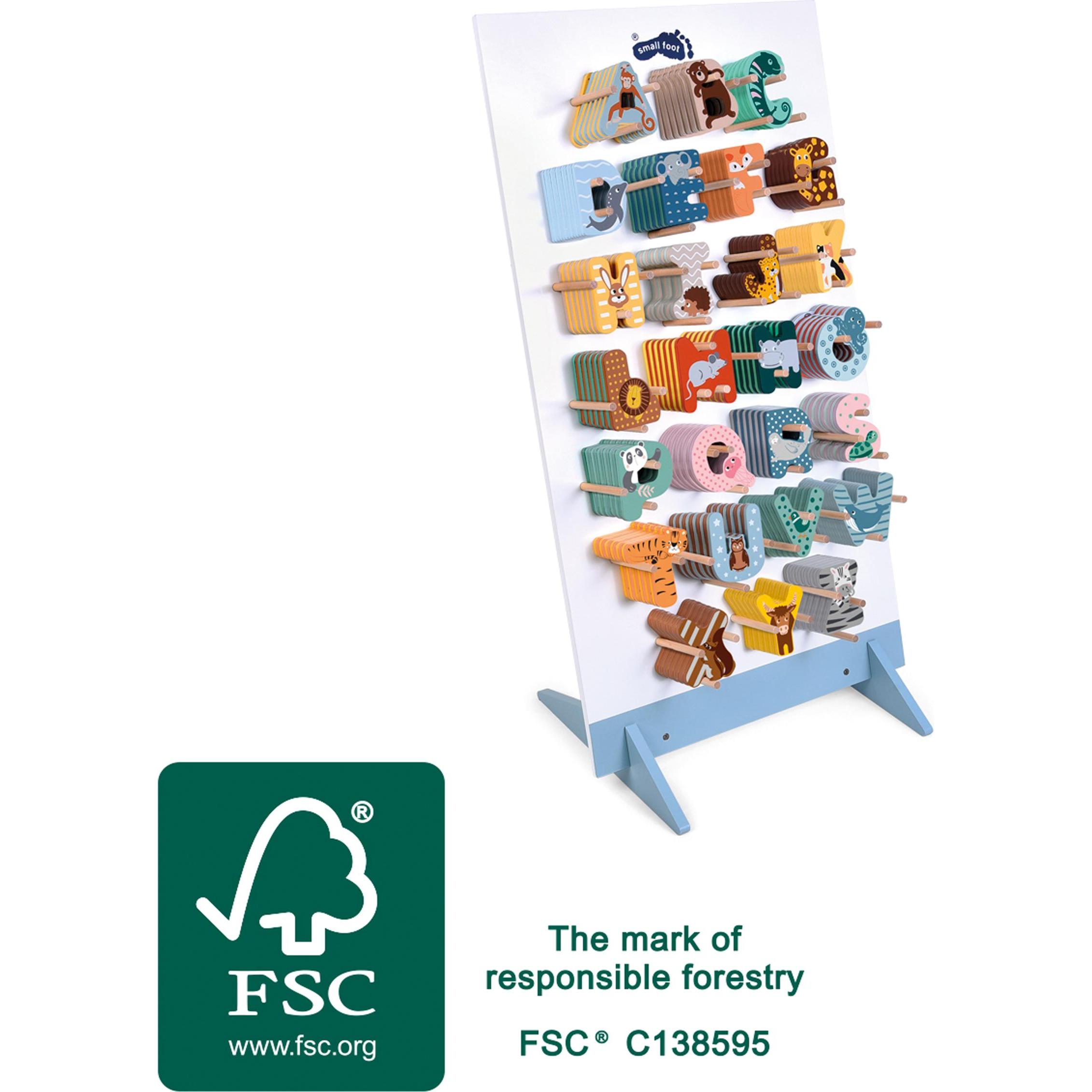 small foot, Holzbuchstaben + Stoffbuchstaben, Display Holzbuchstaben-Set Kinderzimmer