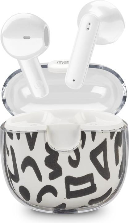Produktbild Music Sound Drip Bluetooth-Kapselkopfhörer mit transparentem Gehäuse und originellen Mustern (19 h, Kabellos)