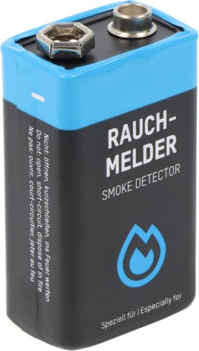 Produktbild Ansmann Batterie 9V E-Block speziell für Rauchwarnmelder (1 Stk., 9V Block)