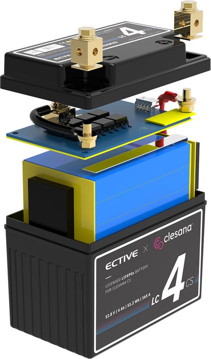 Image du produit Ective LC 4CS 4 Ah | Offizielle LiFePO4-Batterie für die Clesana C1 Toilette (12 V, 4 Ah)