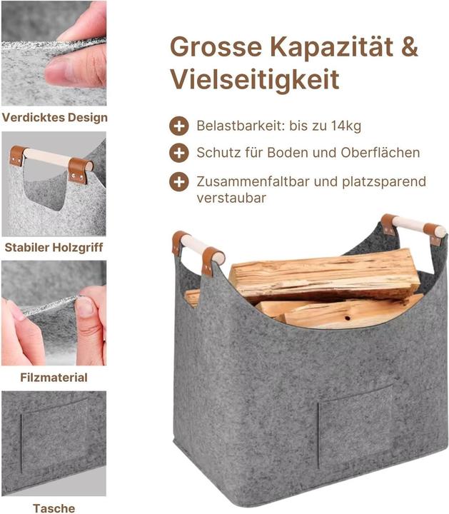 Actual product image Hermex Fireplace basket (45 x 32 x 40 cm)