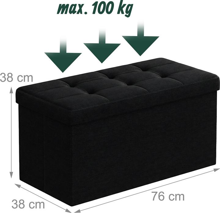Actual product image Relaxdays Sitzbank aus Stoff (76 cm)