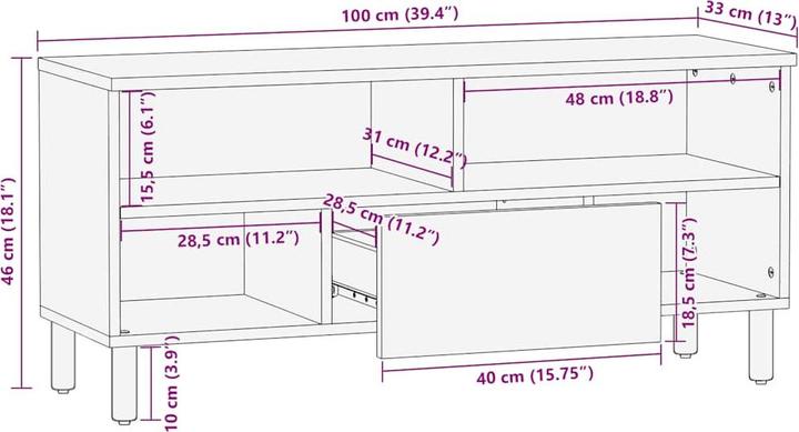 Immagine prodotto vidaXL TV-Schrank (100 x 33 x 46 cm)
