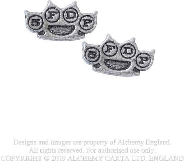 Produktbild Five Finger Death Punch Schlagring Ohrringe Englischer Zinn (100% synthetisches Material)