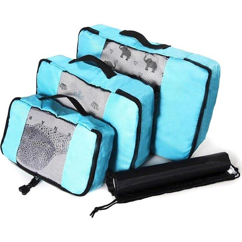 JTI, Packsack, Organisationsset aus Mesh, 3-teilig - Türkis, Türkis