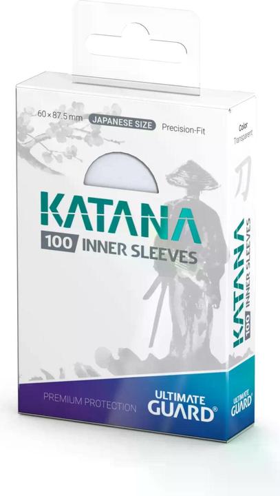 Actual product image Ultimate Guard 100 pochettes Katana Inner Sleeves Japanese Size Transparent
