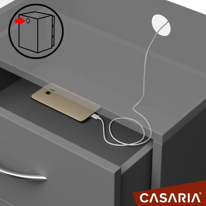 Image du produit Casaria Table de nuit (54 x 39 x 28 cm)