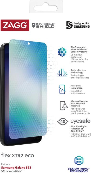 Produktbild InvisibleShield Glass VisionGuard Flex XTR2 200310894 Samsung Galaxy S23 (1 Stück, Samsung Galaxy S21)