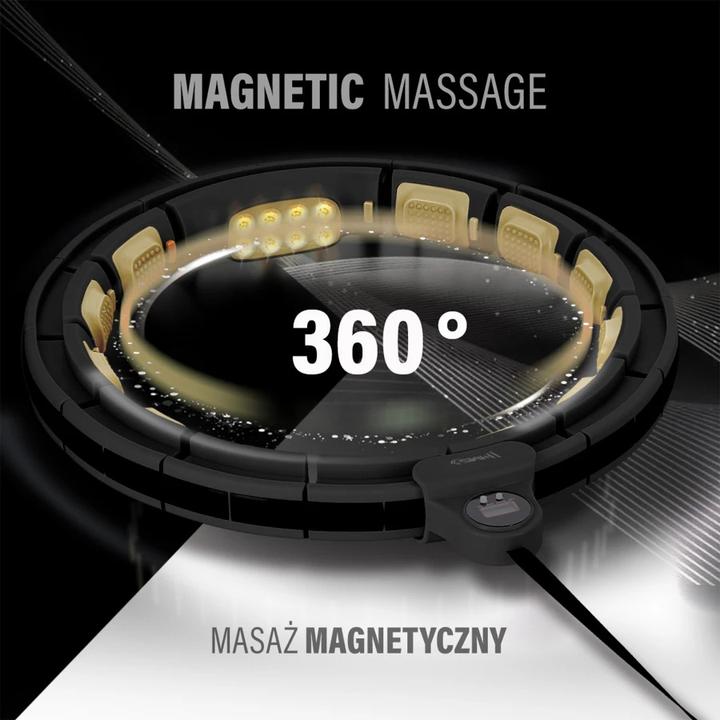 Actual product image HMS Hhm13 Neu Hula Hoop Schwarz/Gold Mit Magneten Und Gewicht + Zähler