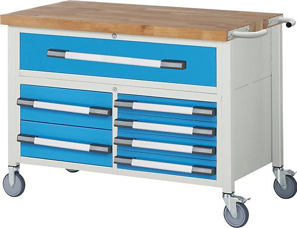 Produktbild eurokraft pro Fahrbare Werkbank Serie 8000 (125 cm, 70 cm)