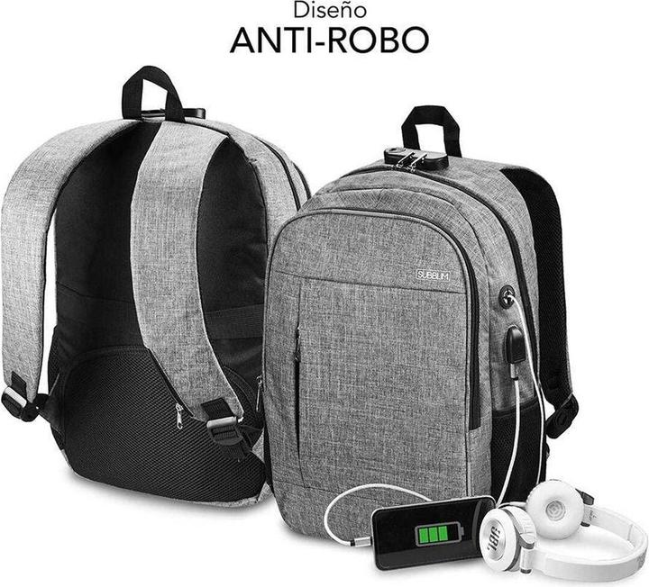 Produktbild Subblim Mochila Urban Lock Backpack 16" Grey