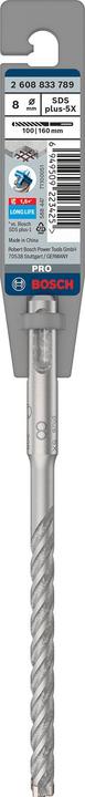 Produktbild Bosch Zubehör PRO SDS plus-5X Hammerbohrer, 8 x 100 x 160 mm (8 Millimeter)