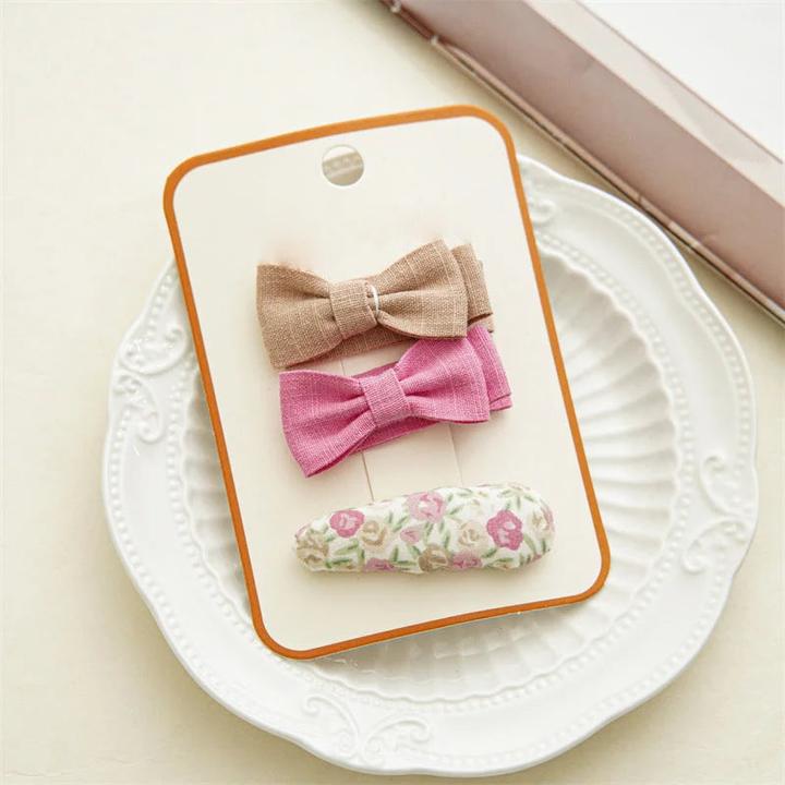 Image du produit Activity Board Adorable Floral Bow Hair Clips - Perfekte Kopfbedeckung Zubehör (3 pcs)